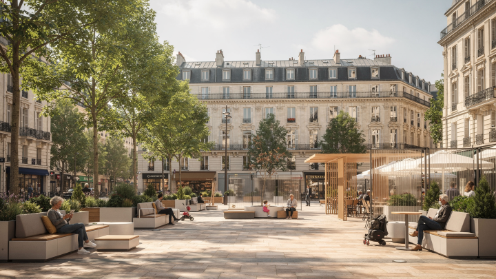Aménager une place publique confortable en toute saison
