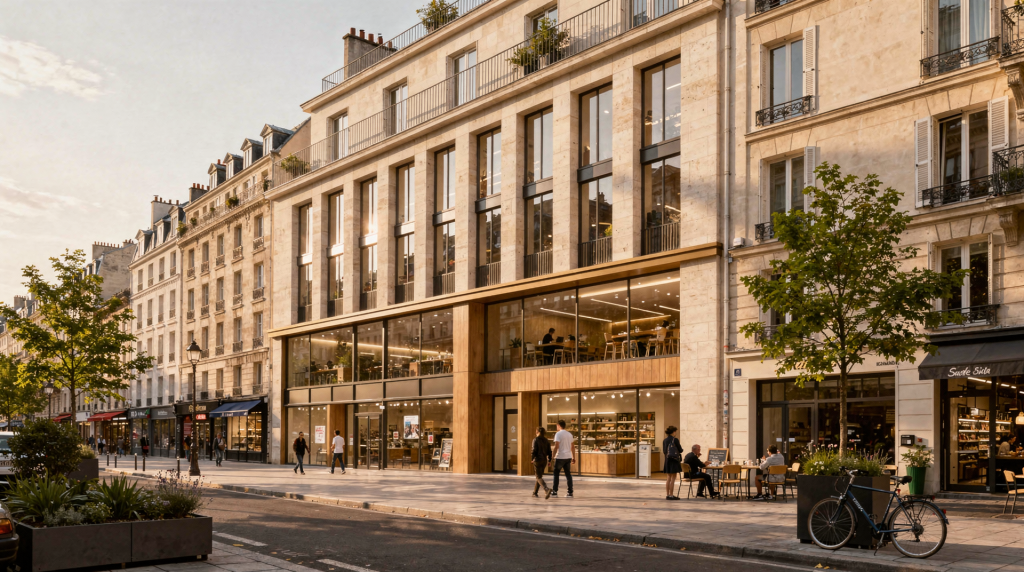 Comment concevoir un bâtiment commercial intégré à la rue
