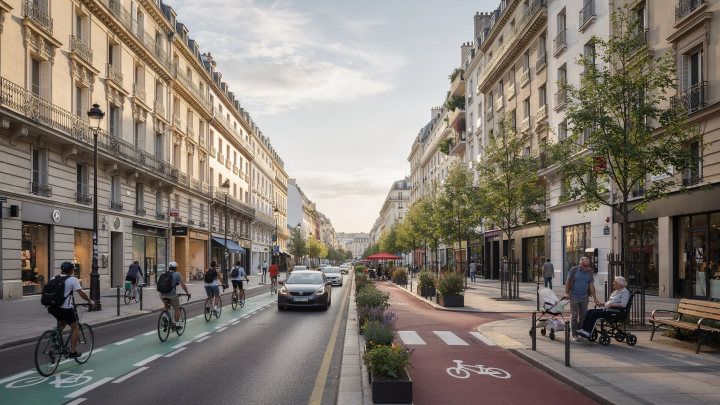 Réaménager une rue pour mieux partager l’espace entre les usagers