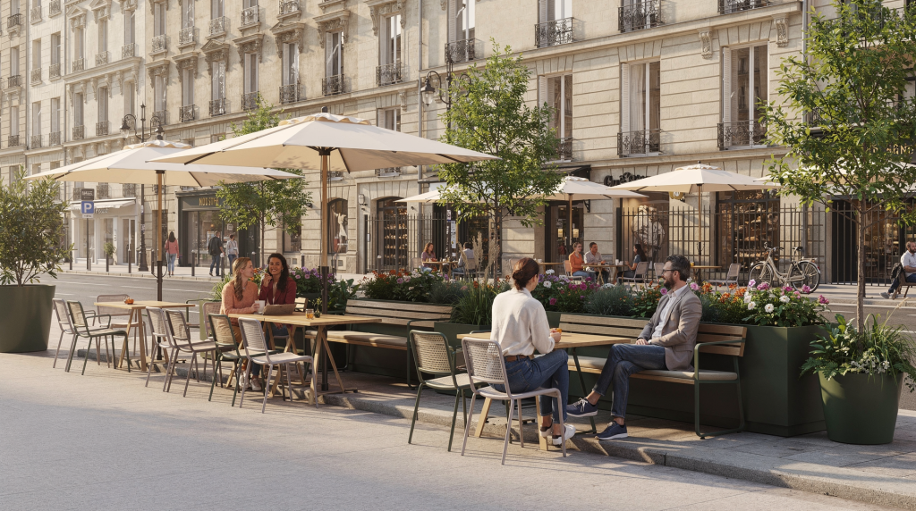 Terrasses, assises et mobilier : aménager une rue plus attractive